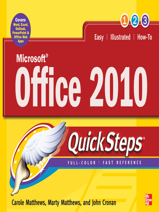 Title details for Microsoft Office 2010 QuickSteps by Carole Matthews - Available